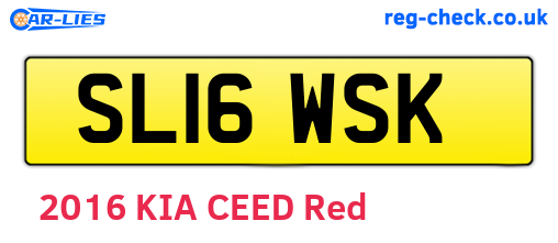 SL16WSK are the vehicle registration plates.