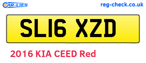 SL16XZD are the vehicle registration plates.