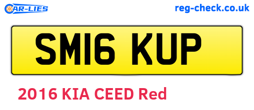 SM16KUP are the vehicle registration plates.
