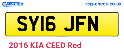 SY16JFN are the vehicle registration plates.