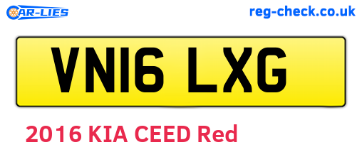 VN16LXG are the vehicle registration plates.