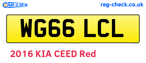 WG66LCL are the vehicle registration plates.