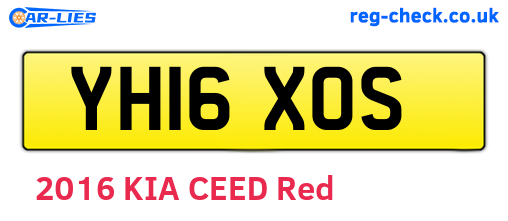 YH16XOS are the vehicle registration plates.