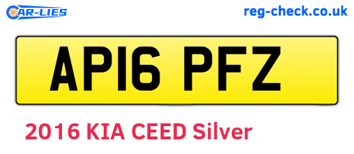 AP16PFZ are the vehicle registration plates.