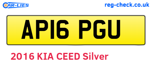 AP16PGU are the vehicle registration plates.