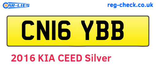 CN16YBB are the vehicle registration plates.