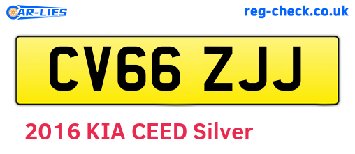 CV66ZJJ are the vehicle registration plates.