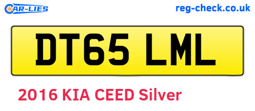 DT65LML are the vehicle registration plates.