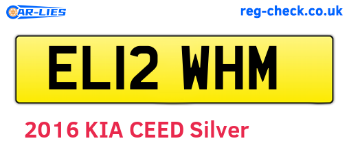 EL12WHM are the vehicle registration plates.