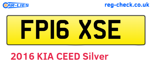FP16XSE are the vehicle registration plates.