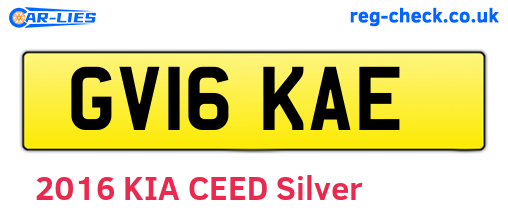 GV16KAE are the vehicle registration plates.