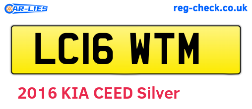 LC16WTM are the vehicle registration plates.