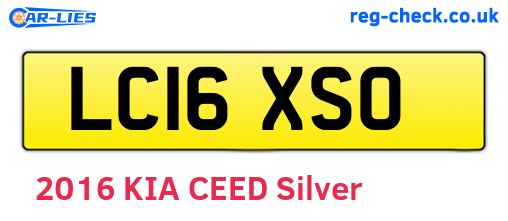 LC16XSO are the vehicle registration plates.