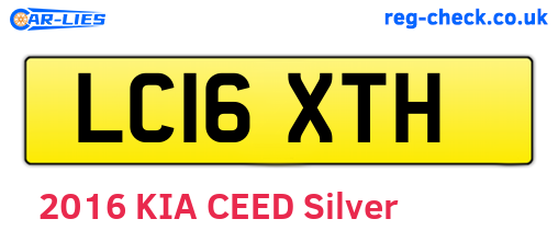LC16XTH are the vehicle registration plates.