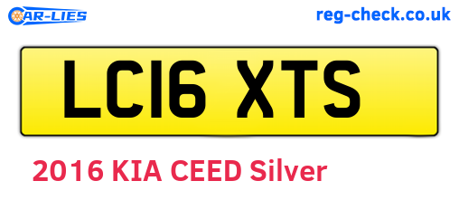 LC16XTS are the vehicle registration plates.
