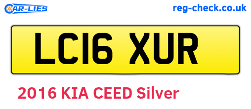 LC16XUR are the vehicle registration plates.