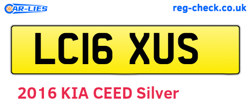 LC16XUS are the vehicle registration plates.