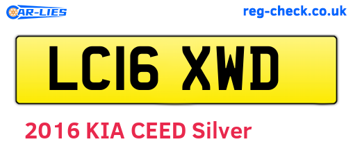 LC16XWD are the vehicle registration plates.
