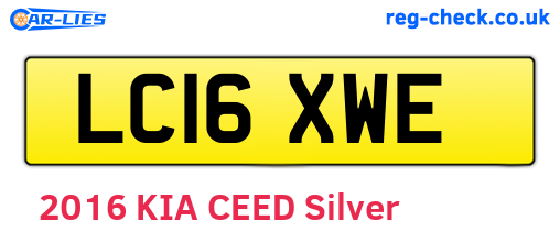 LC16XWE are the vehicle registration plates.