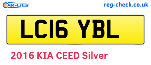LC16YBL are the vehicle registration plates.