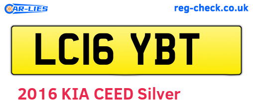 LC16YBT are the vehicle registration plates.