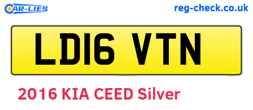 LD16VTN are the vehicle registration plates.