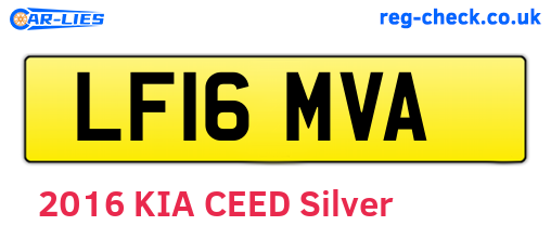 LF16MVA are the vehicle registration plates.