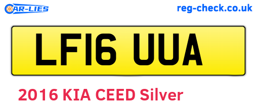 LF16UUA are the vehicle registration plates.