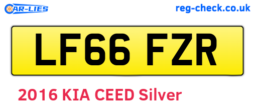 LF66FZR are the vehicle registration plates.