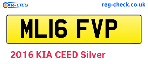 ML16FVP are the vehicle registration plates.