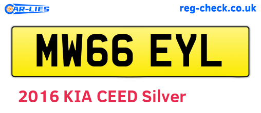 MW66EYL are the vehicle registration plates.