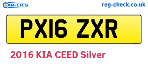 PX16ZXR are the vehicle registration plates.