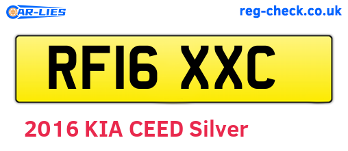 RF16XXC are the vehicle registration plates.