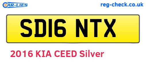 SD16NTX are the vehicle registration plates.
