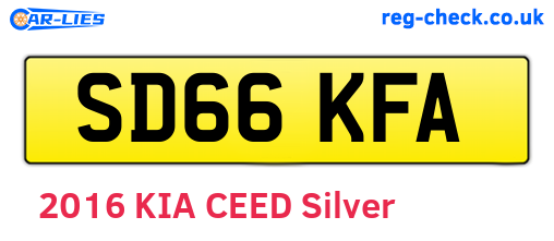 SD66KFA are the vehicle registration plates.