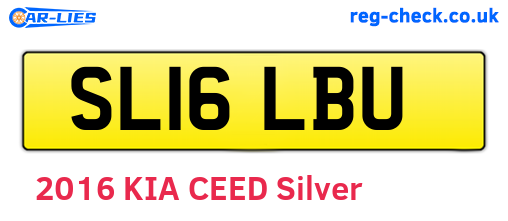 SL16LBU are the vehicle registration plates.