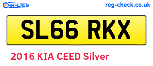 SL66RKX are the vehicle registration plates.