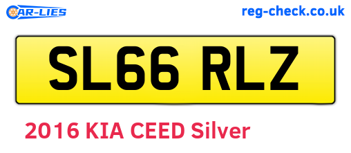 SL66RLZ are the vehicle registration plates.