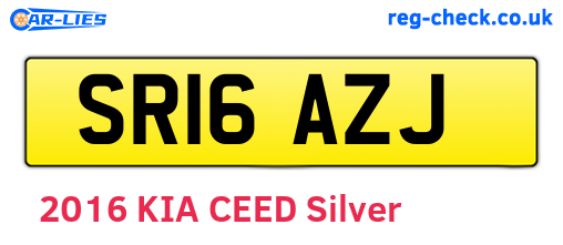 SR16AZJ are the vehicle registration plates.