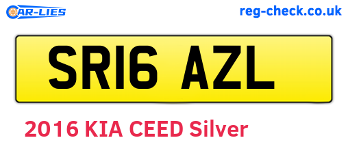SR16AZL are the vehicle registration plates.