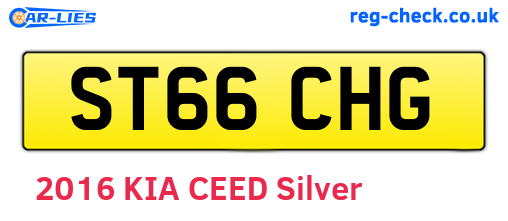 ST66CHG are the vehicle registration plates.