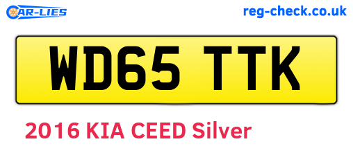 WD65TTK are the vehicle registration plates.