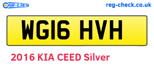 WG16HVH are the vehicle registration plates.