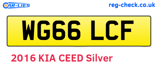 WG66LCF are the vehicle registration plates.