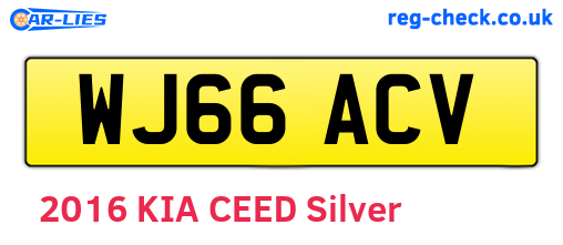 WJ66ACV are the vehicle registration plates.