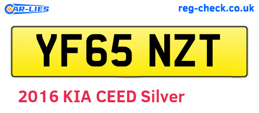 YF65NZT are the vehicle registration plates.