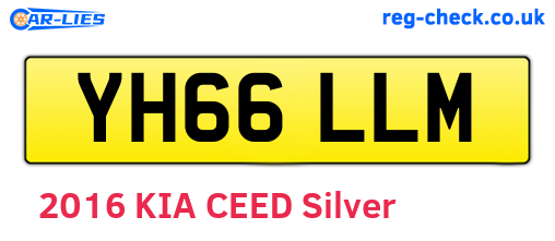 YH66LLM are the vehicle registration plates.