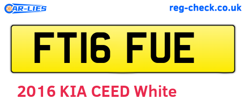 FT16FUE are the vehicle registration plates.