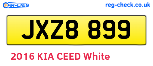 JXZ8899 are the vehicle registration plates.