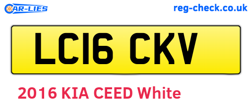 LC16CKV are the vehicle registration plates.